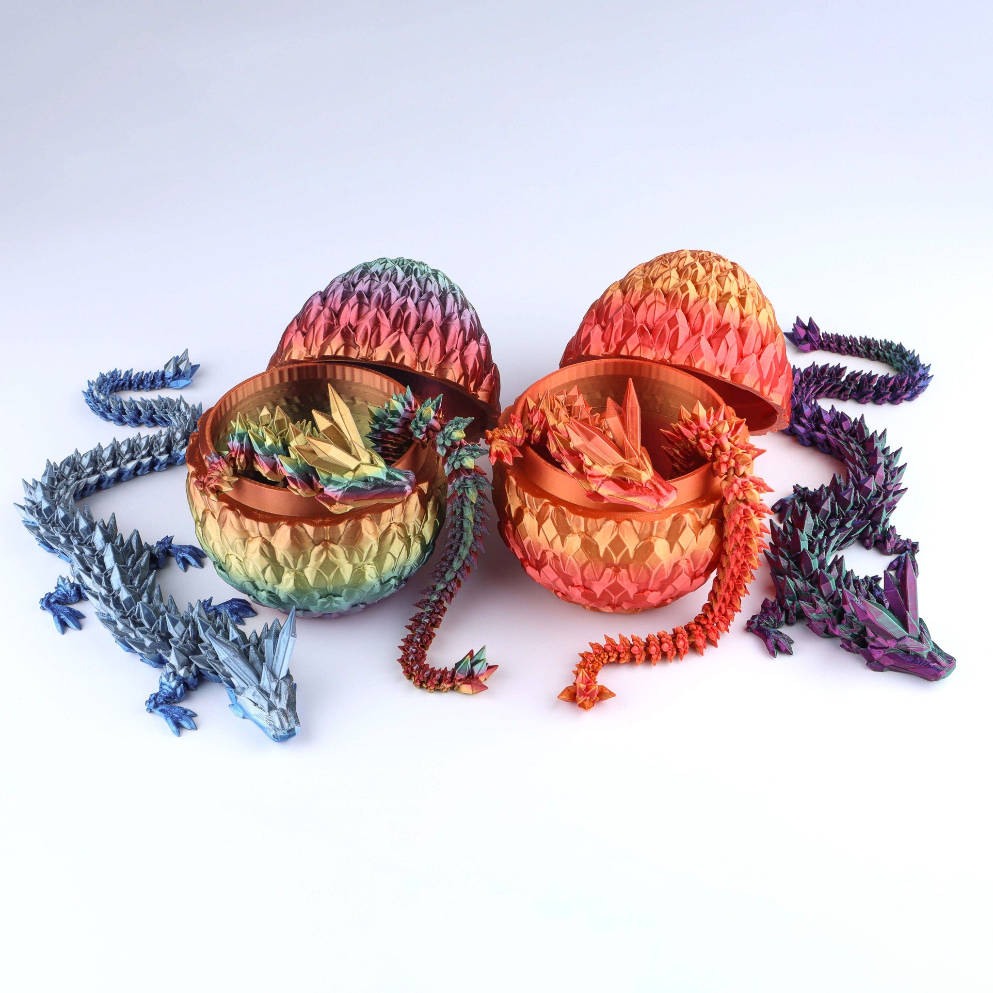 3D Crystal Dragon Articulated Fidget Toy — Flexible Joints, Satisfying Sensory Desk Toy for Kids & Adults, Unique Gift Idea