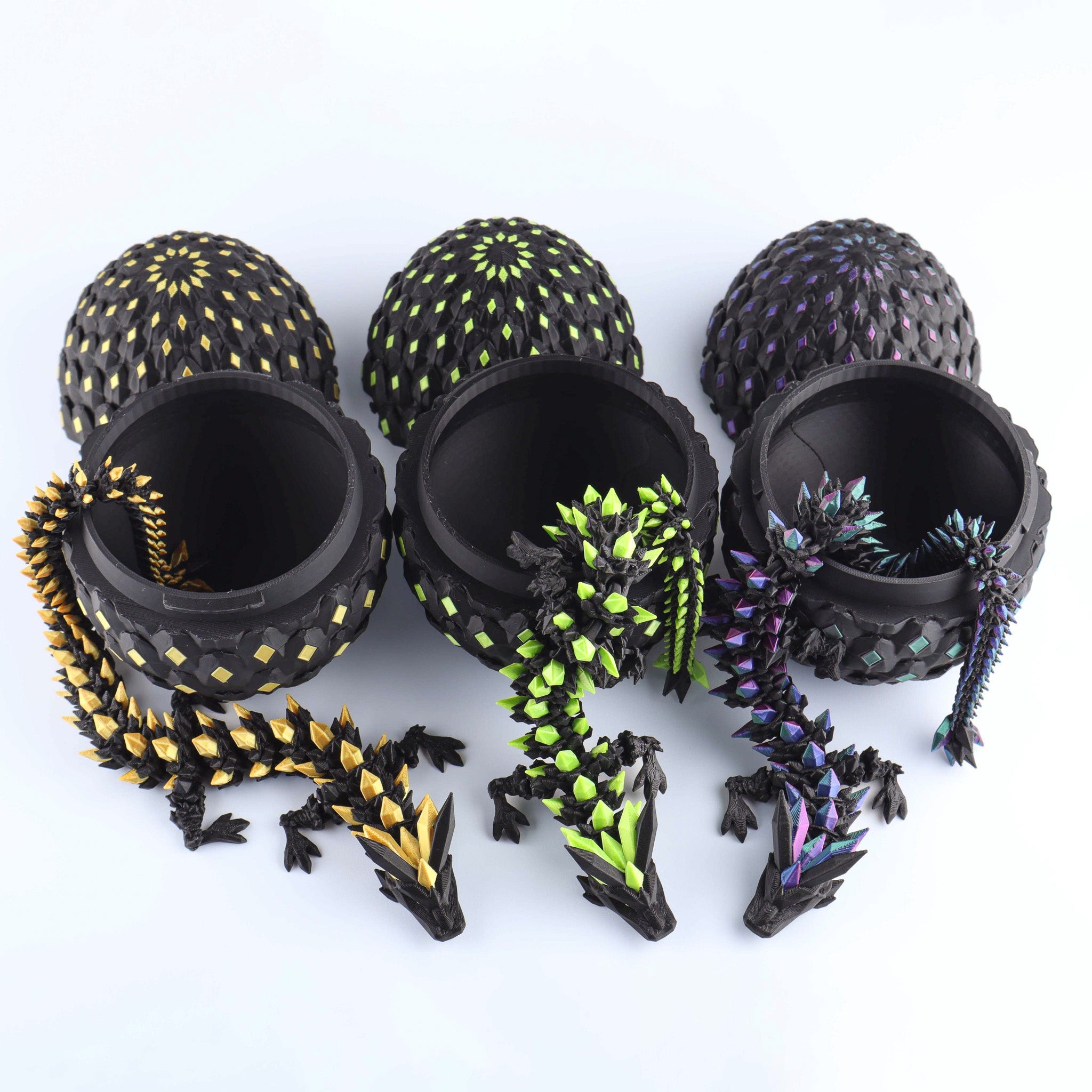3D Crystal Dragon Articulated Fidget Toy — Flexible Joints, Satisfying Sensory Desk Toy for Kids & Adults, Unique Gift Idea