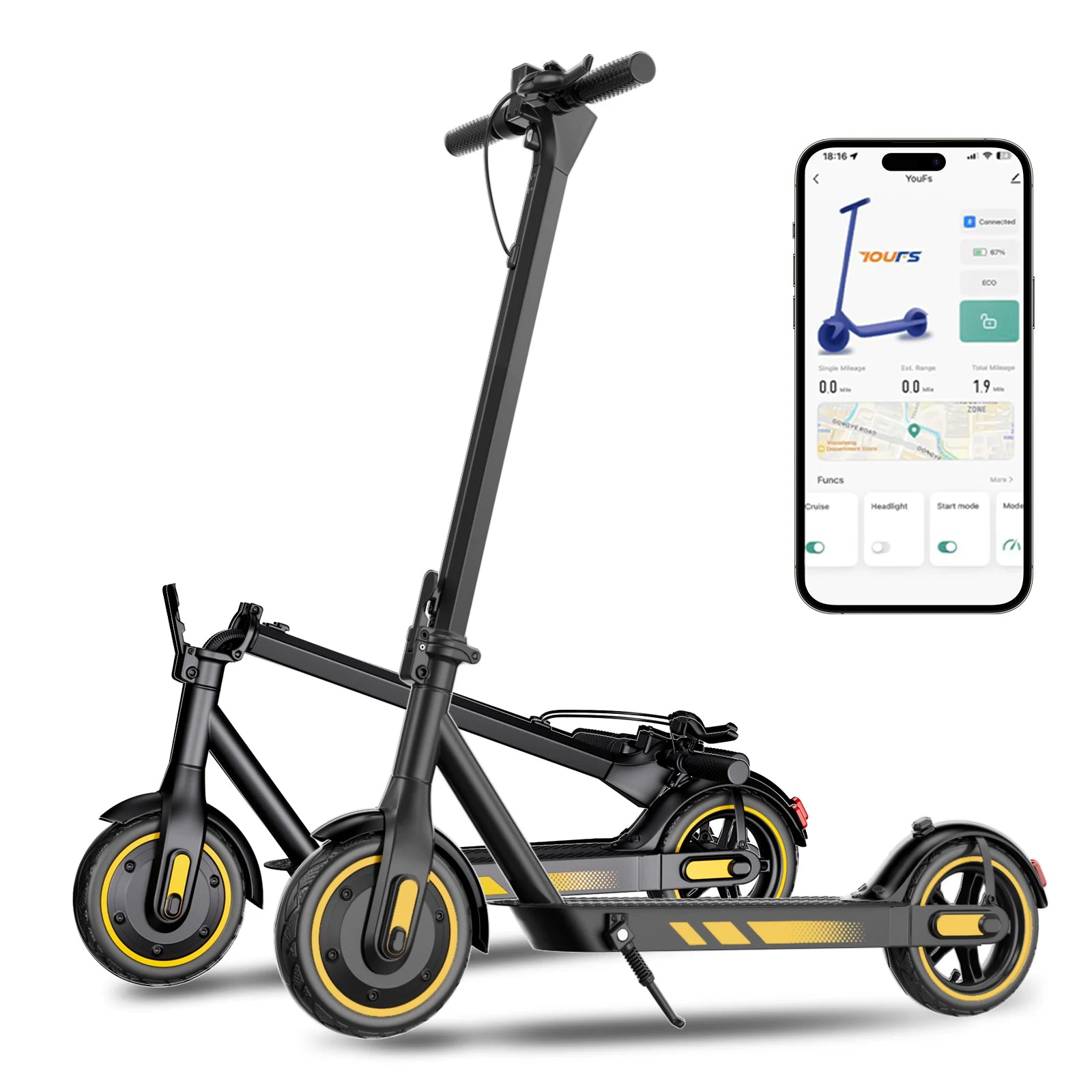 V10 Foldable Electric Scooter | 500W Motor, 25-Mile Range | Adults