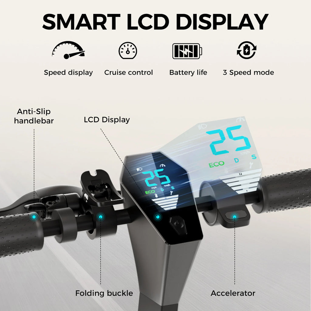 V10 Foldable Electric Scooter | 500W Motor, 25-Mile Range | Adults