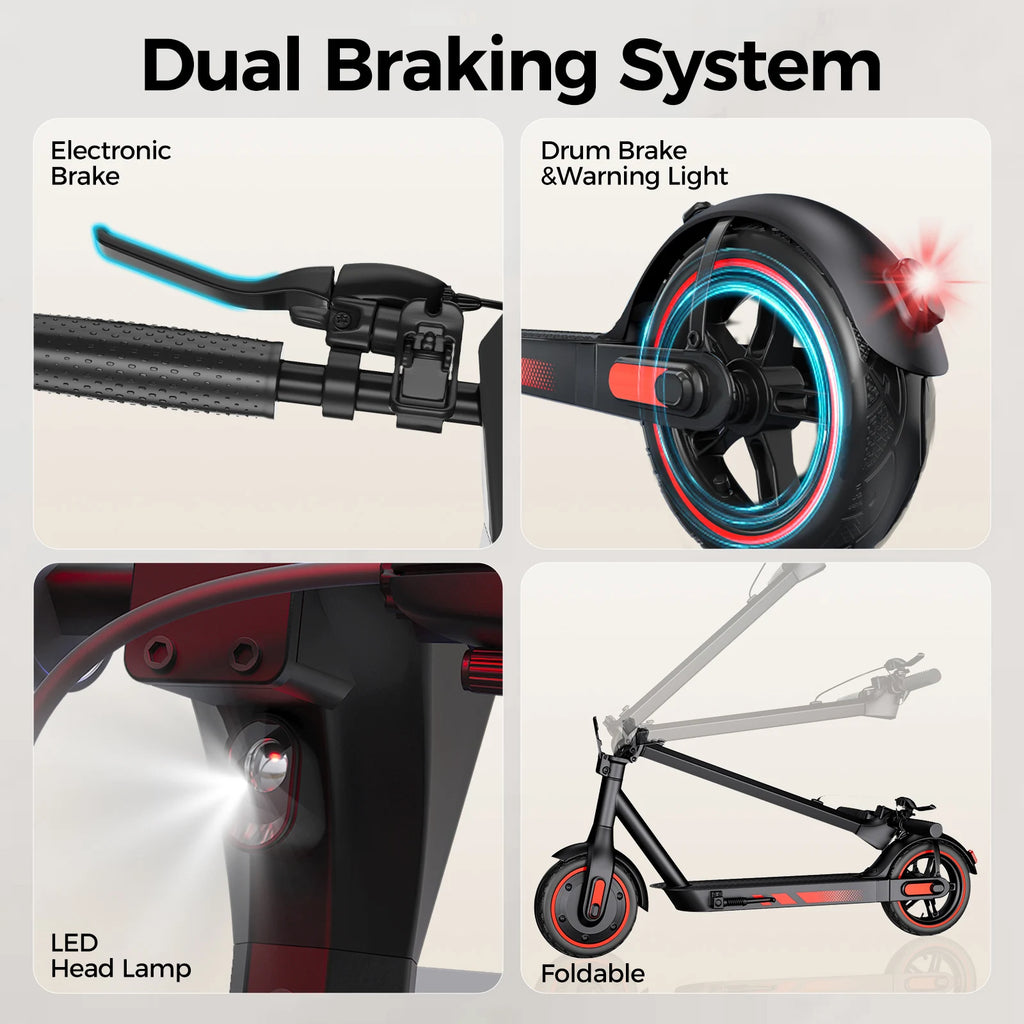 V10 Foldable Electric Scooter | 500W Motor, 25-Mile Range | Adults